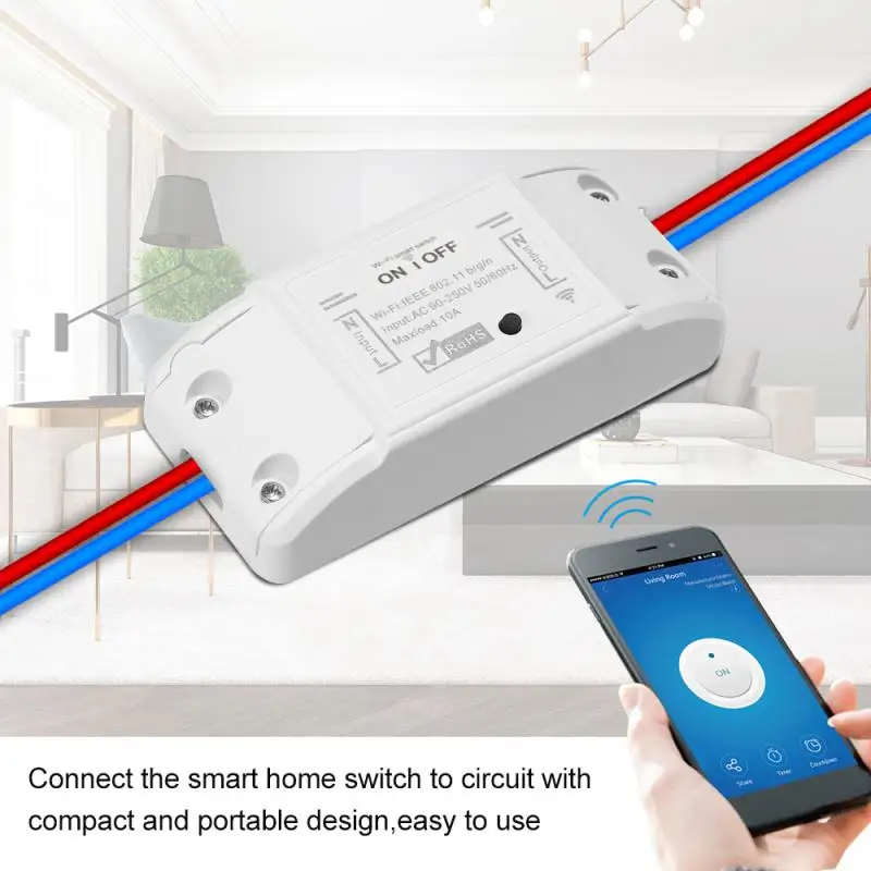 

WiFi Smart Switch Wireless Tuya APP Voice Control Timer Google Home Automation Flame-retardant ABS Smart Life Remote Control