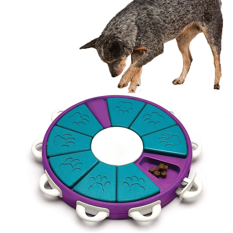 

Pet Feeder Dog Puzzle Toy Dog Slow Feeding Device Anti-choking ABS Food Bowl Disk Training Dog Cat Interactive Pet Toy