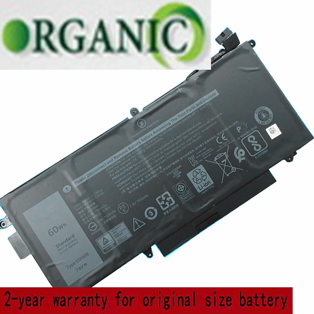 

7.6V 60wh K5XWW Laptop Battery For DELL LATITUDE 5289 7390 K5XWW J0PGR 51KD7 Series Tablet