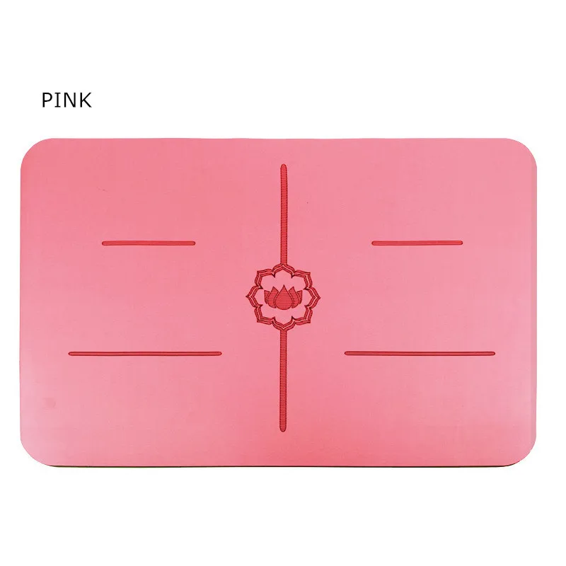 PINK 5 мм коврик для упражнений Йога нескользящий прочный Пилатес фитнес-Тренировка тренажерный зал медитация подушка натуральный каучук толстые подушечки для похудения - Цвет: PINK