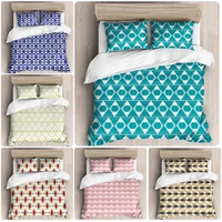 2020 new geometric simple bedding 2 3 piece set fashionable geometric pattern simple duvet cover and pillow case