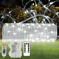festoon led light decoration for bedroom garland christmas tube rope lights string battery operated 510m new year decor