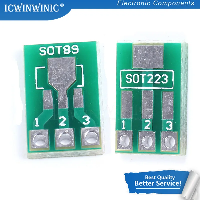

20PCS SOT89 SOT-89 SOT-223 SOT223 to DIP PCB Transfer Board DIP Pin Board Pitch Adapter keysets