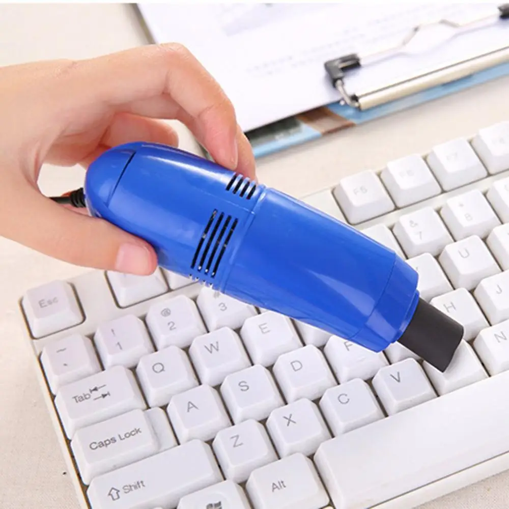 Blue Мини компьютер Вакуумный USB пылесос для клавиатуры ПК щетка для ноутбука набор для очистки пыли Пылесос компьютер чистые инструменты - Цвет: Blue