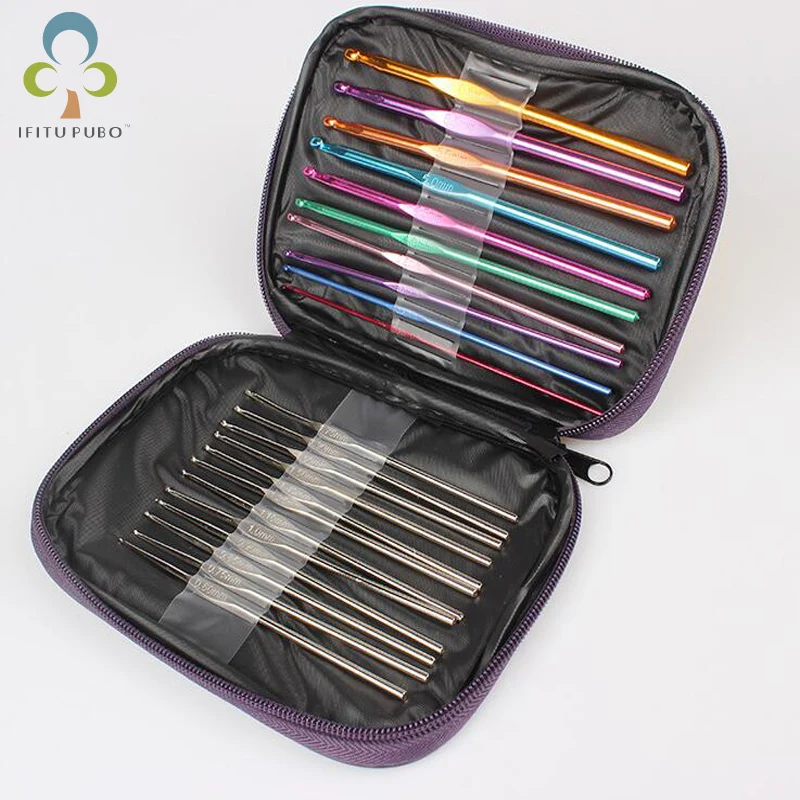 22 шт./компл. набор крючков для вязания крючком алюминиевые спицы вязаные плетения