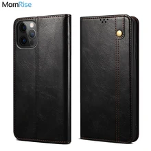 Luxury Retro Leather Flip Cover For iPhone 11 Case Wallet Card Stand Magnetic Book Cover For iPhone 12 13 Pro X XR XS Max Case