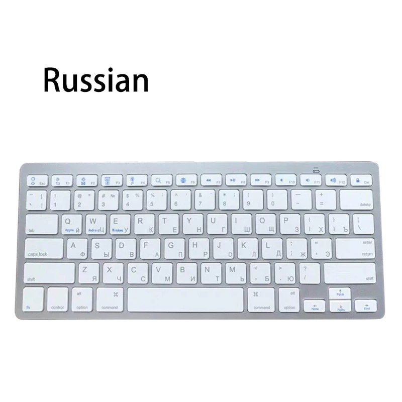 Русский/испанский/Корейский/Английский Bluetooth Беспроводной клавиатуры для