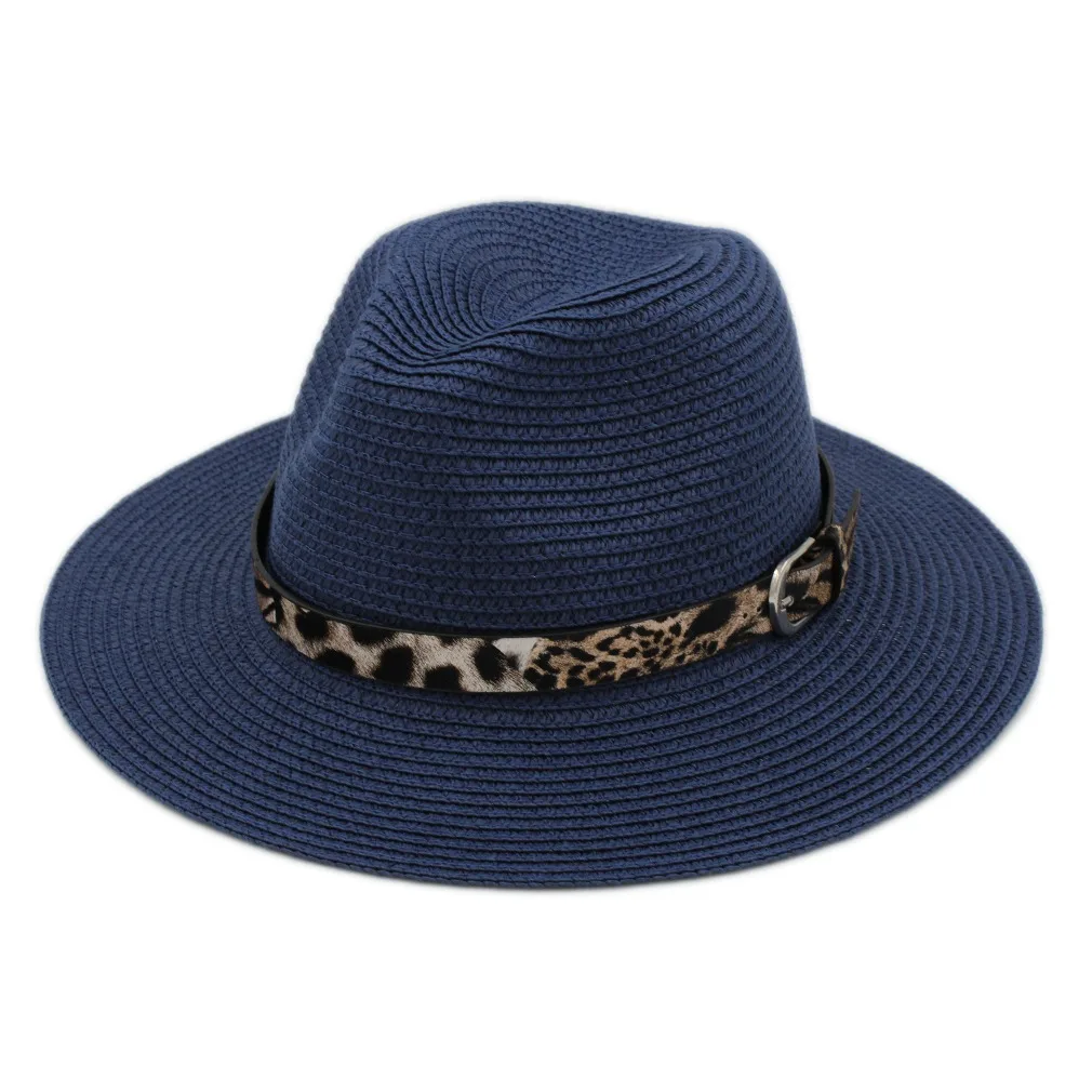 Mistdawn Unisex Plastic Straw Sunhat Panama Jazz Lover Top Hat Floppy Wide Brim Cap Spring Summer Outdoor Party Street Beach | Аксессуары