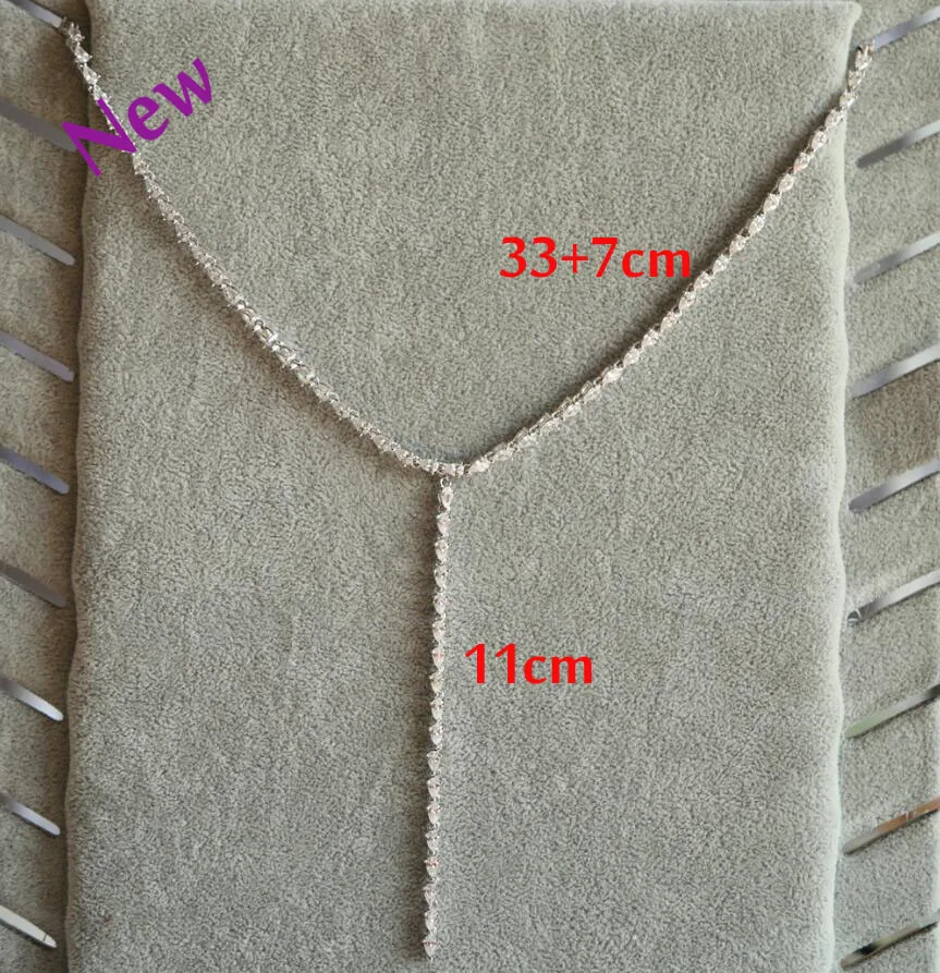 Новое Элегантное ослепительное блестящее колье в форме Y Full с белым фианитом для