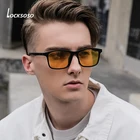 LOCKSOSO солнцезащитные очки Для Мужчин Поляризованные Винтаж квадратный Uv400 вождения цвет: черный, синий солнцезащитные очки Брендовая дизайнерская обувь желтый Ночное видение очки