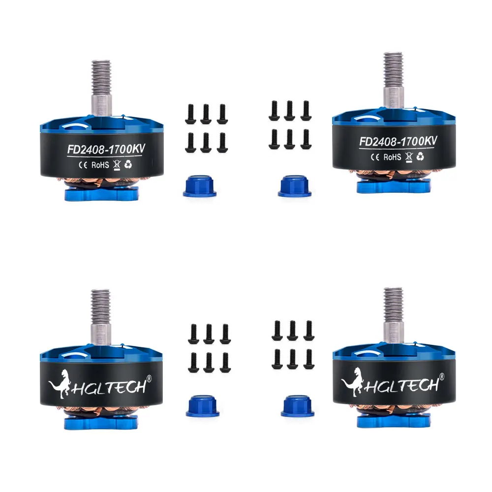 Электродвигатели HGLRC с бесщеточным двигателем FD 2408 кв для самостоятельной сборки