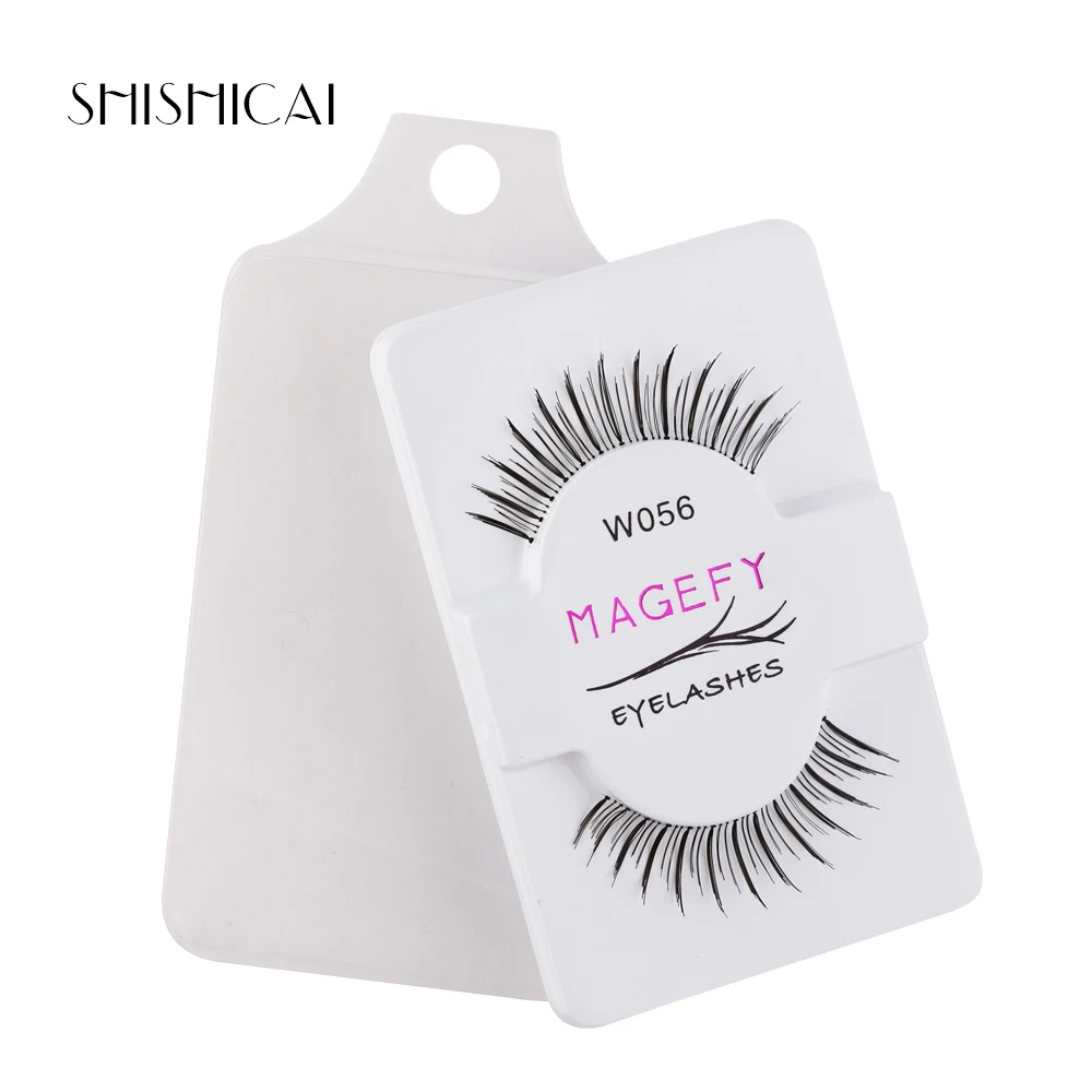 50 Pairs/Lot False Eyelashes pack Natural Black Synthetic Hair Full Strip Lashes 1-1.5cm Women Makeup Tools Cilios | Красота и