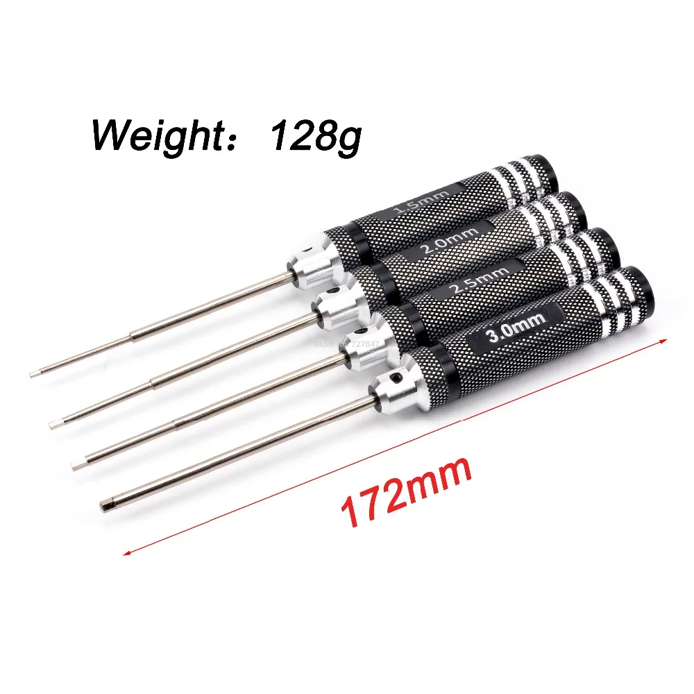 4pcs FPV RC Tools Hex Screw Driver 1.5 2.0 2.5 3.0mm Titanium Plating Hardened Wrench Screwdriver For Camera Drone Quad | Игрушки и