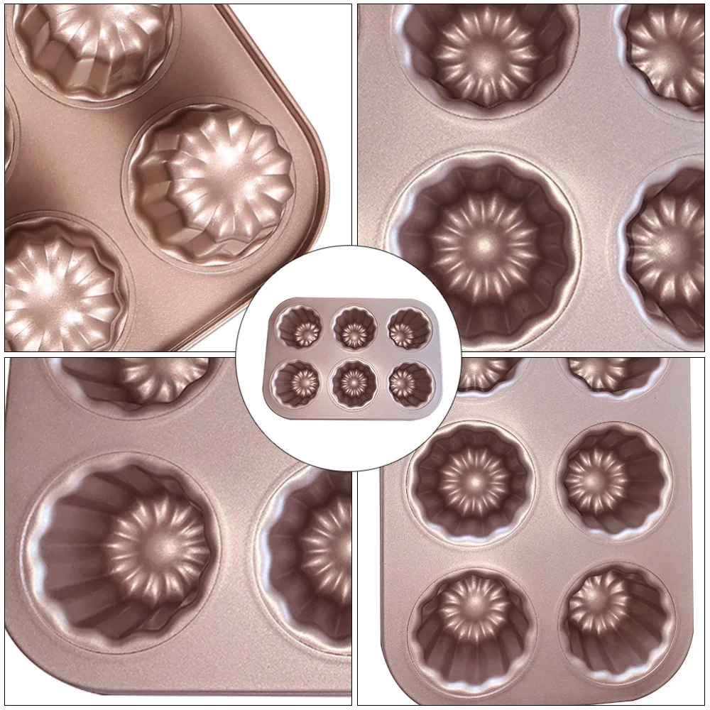 

1pc Household Baking Tool Cake Mold Cookie Mold Baking Supply (Dark Golden)