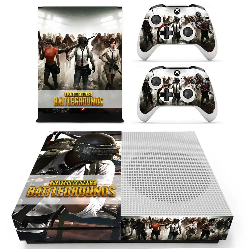 Виниловая наклейка PUBG для консоли Xbox One S и контроллеров Slim |