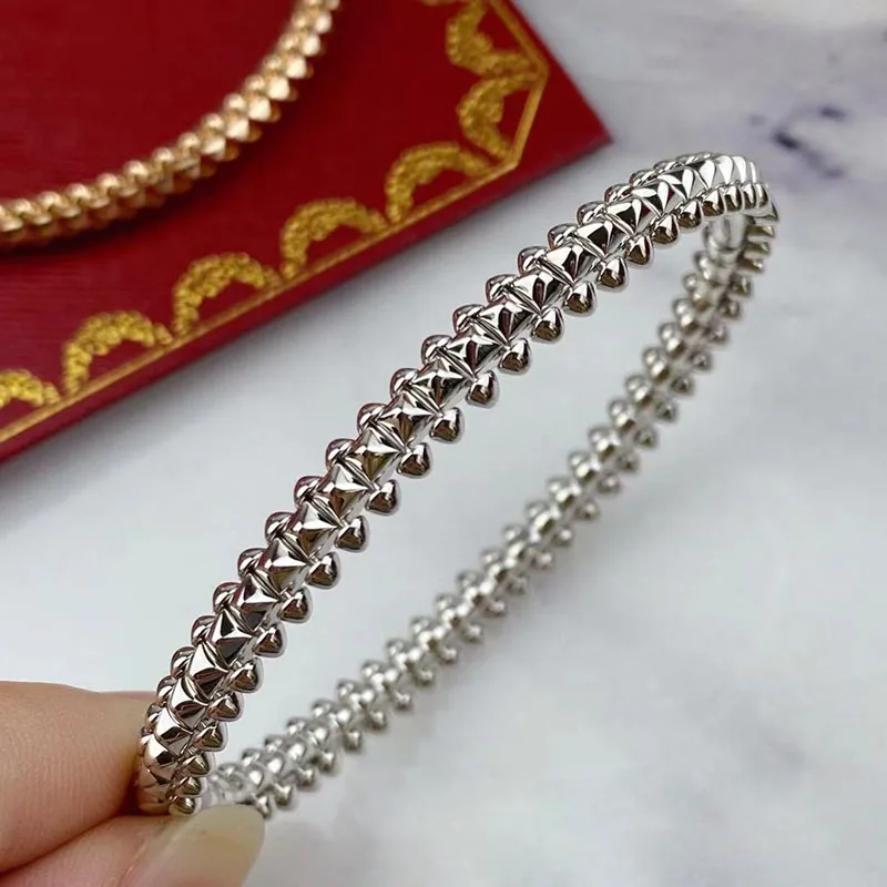 

2021 punk jewelry 925 sterling silver bracelets bullet bangle for women free shipping