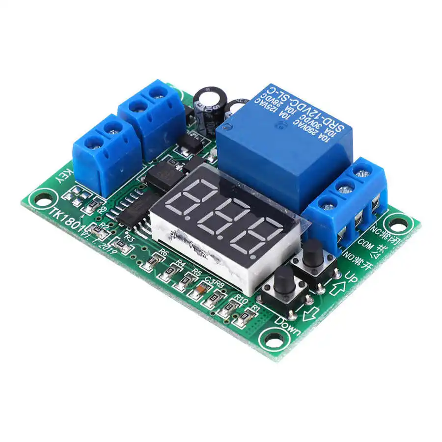 TK1801 AC/DC 12V 3 цифр задержки Профессиональный реле времени модуль в диапазоне 1-999
