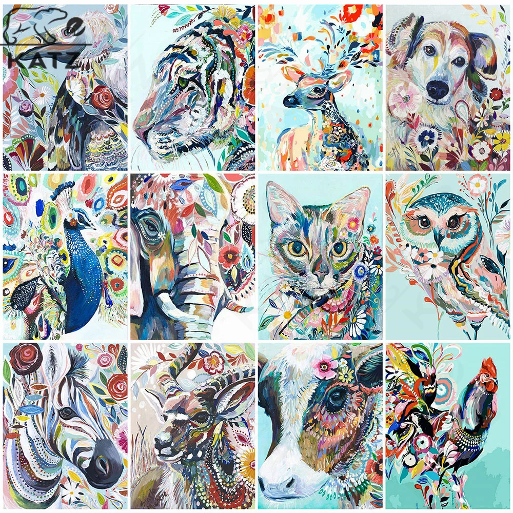

3D Graffiti Animal Diamond Painting Owl Embroidery Crossing Diy Animation Diamond Mosaic Art Gift Cross Stitch Home Decoration