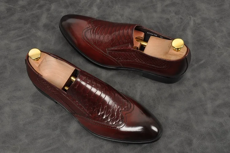 Брендовые мужские туфли-оксфорды с круглым носком ручной работы 2 цвета дышащие