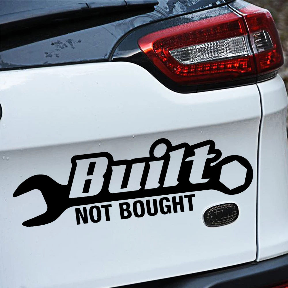 

Funny Built Car Accessories Exterior Interesting Vinyl Decals Car Sticker Black/Silver Car-Styling