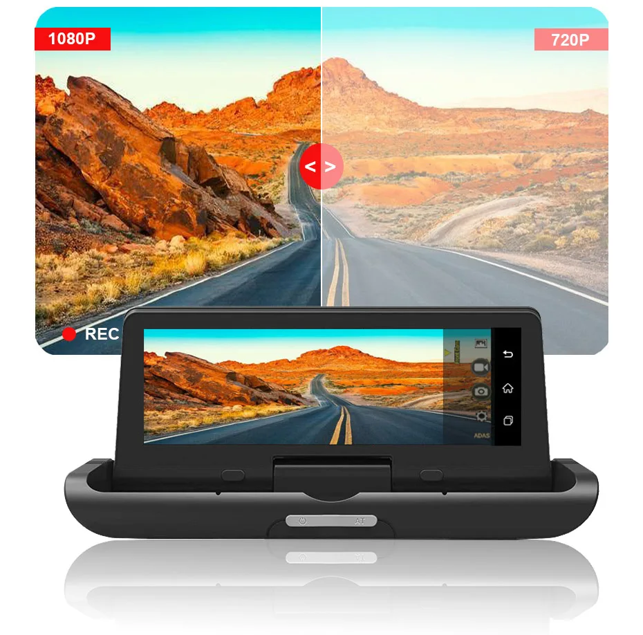 Автомобильный видеорегистратор WHEXUNE 8 дюймов, 4G, Android, Full HD, 1080 P, автомобильная камера, gps навигатор, ADAS, двойной объектив, ночное видение, Автомобильный видеорегистратор, видеорегистратор