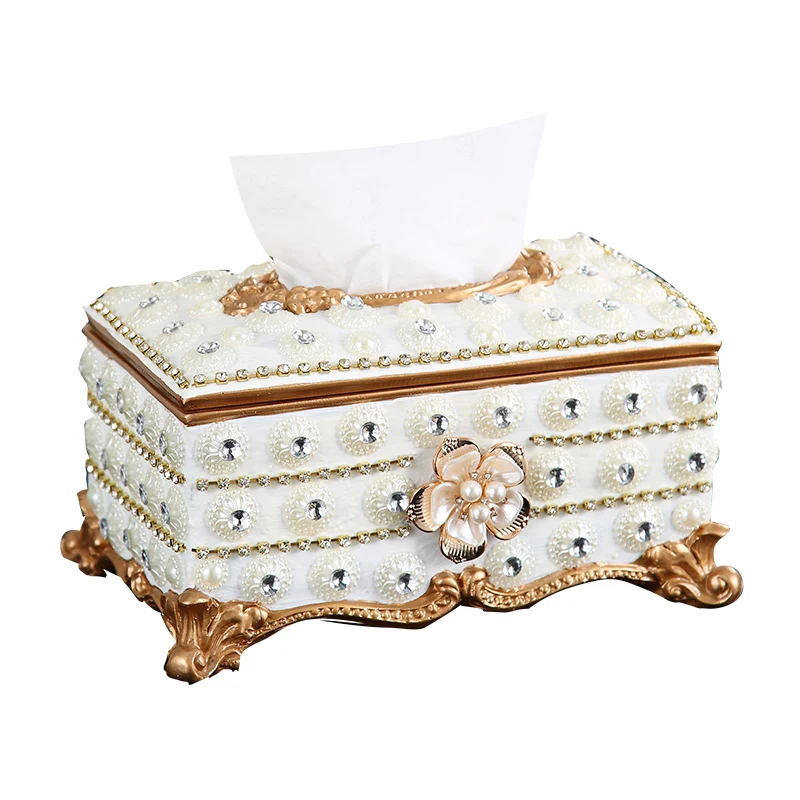 

Phone Holder Luxury European Tissue Box Modern Remote Control Storage Decorative Tissue Box Boite Mouchoir Home Accessories EH50
