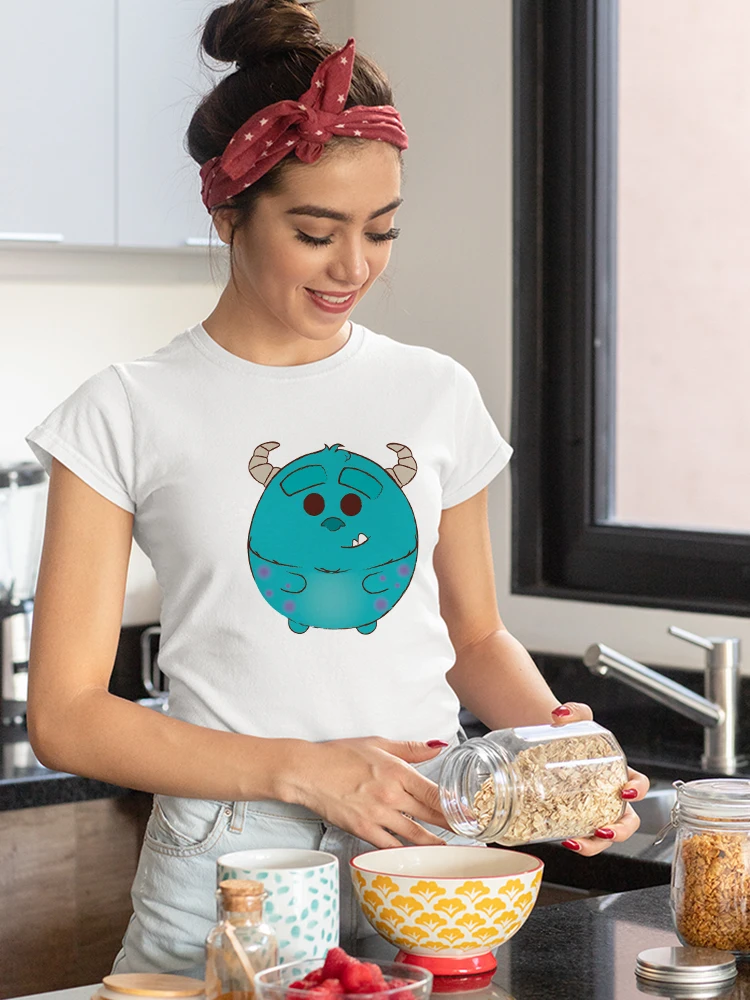 

Monsters Inc T Shirt Women Hippie Clothes Kawaii Harajuku Tshirt Y2k Fashion 90s Soft Girl Aesthetic Graphic Tees Disney Trend
