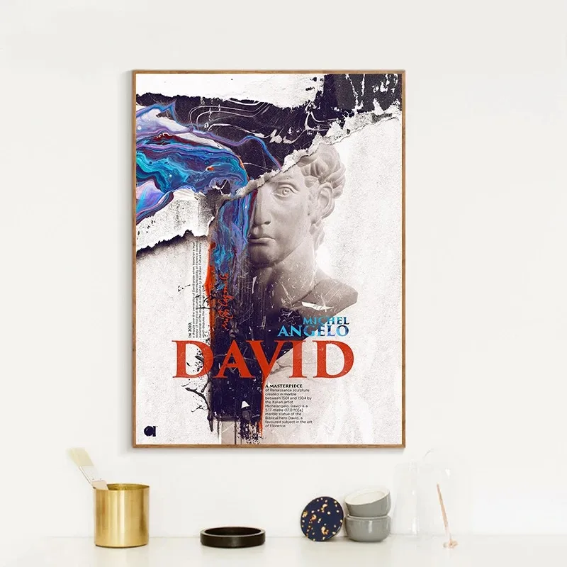Картина на холсте скульптура Давида постеры и принты настенное искусство