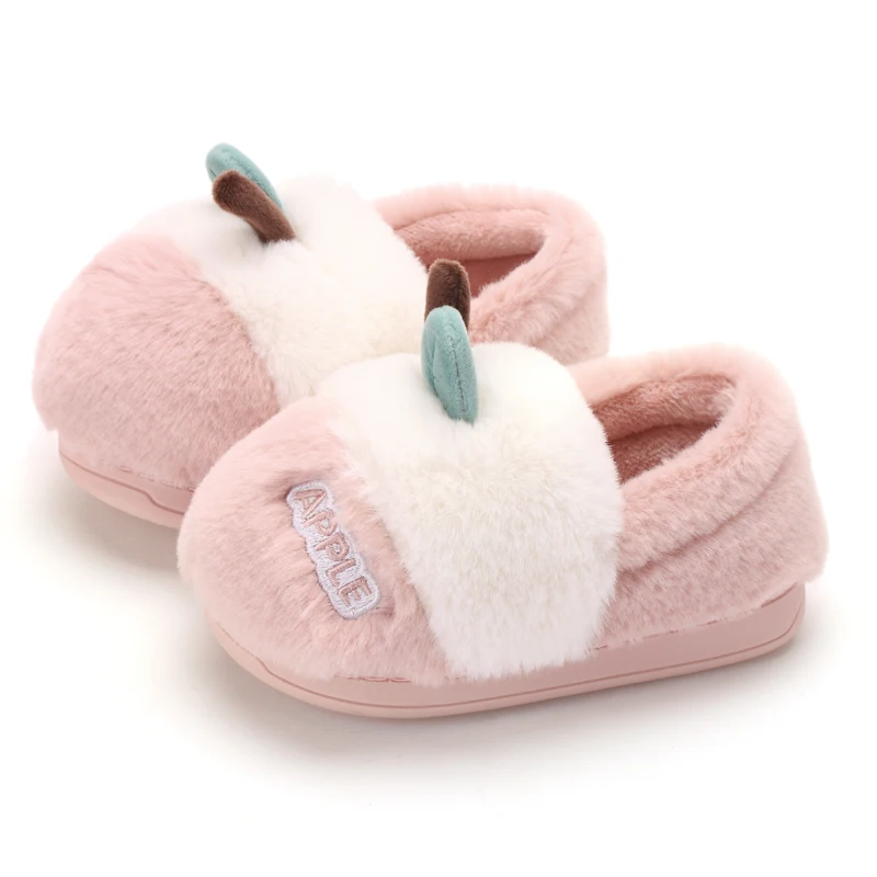 Детские зимние домашние тапочки MudiPanda новинка 2020 плюшевые мягкие Нескользящие с