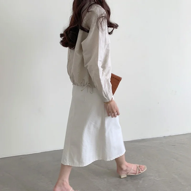 

Spring Stand Collar Long Sleeve Women Jacket Chic Pockets Design Woman Tops 2021 New Casual Loose All-match Ropa Mujer