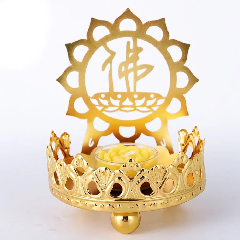 Подсвечник из сплава полый резной подсвечник для свечей лампа Ghee Будды тени