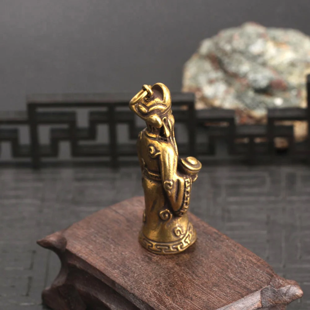 Латунный китайский бог богатства брелок подвесная сумка подвесное украшение