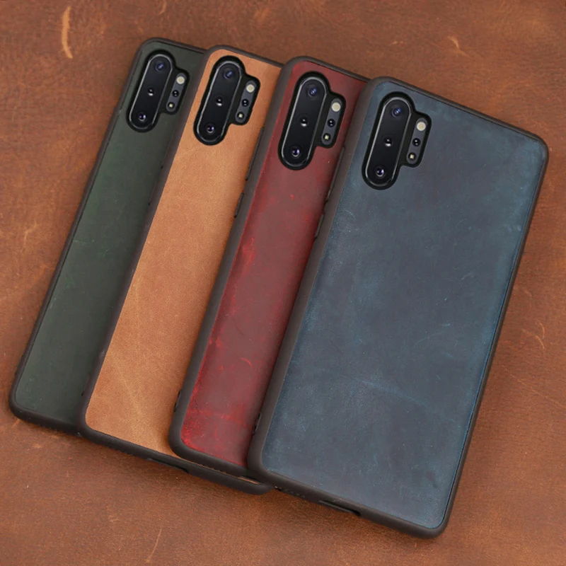 Чехол для мобильного телефона Samsung S7 S8 S9 S10 Plus Note 8 9 10 A20 A30 A50 A70 Crazy Horse кожа чехол A5 A7