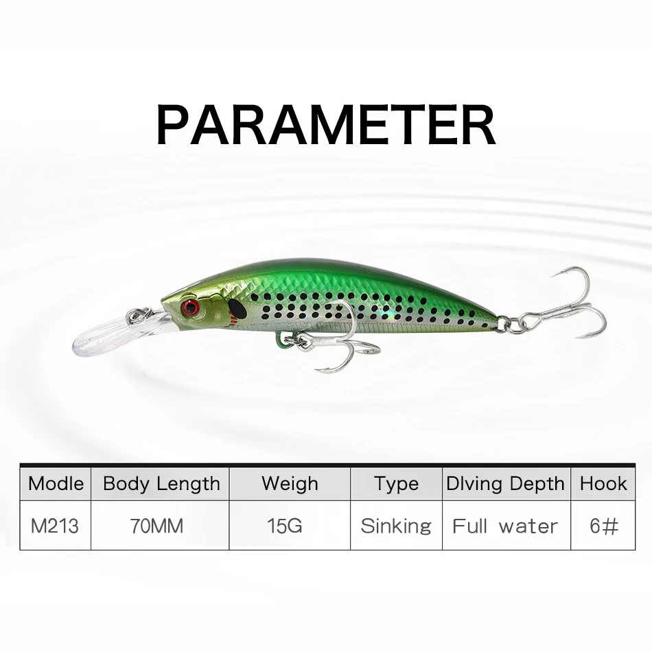 

Новое поступление, тонущие рыболовные приманки в форме гольяна для щуки, соленой воды, жесткая приманка, 70 мм, 15 г, свимбейт, искусственная Ры...