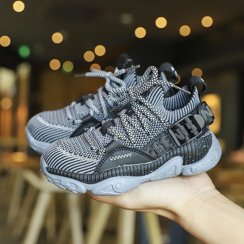 2020 Girls Boys Lace-Up Mesh Sneakers Baby/Toddler/Little/Big Kid Lightweight Casual Trainers Children Fashion School Shoes | Детская