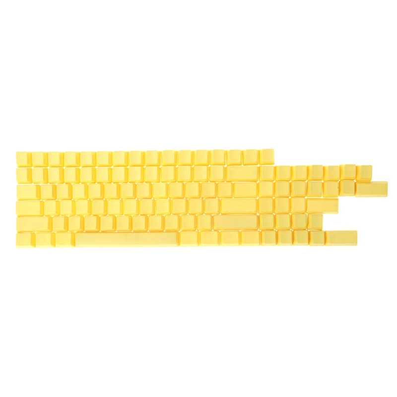 YELLOW Пустой 104 ANSI ISO макет толстые клавишные колпачки из ПБТ для OEM переключатель механический - Цвет: YELLOW