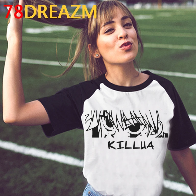 

Мужская футболка с принтом Hunter x, белая футболка с принтом в японском стиле, лето футболка с изображением охотника