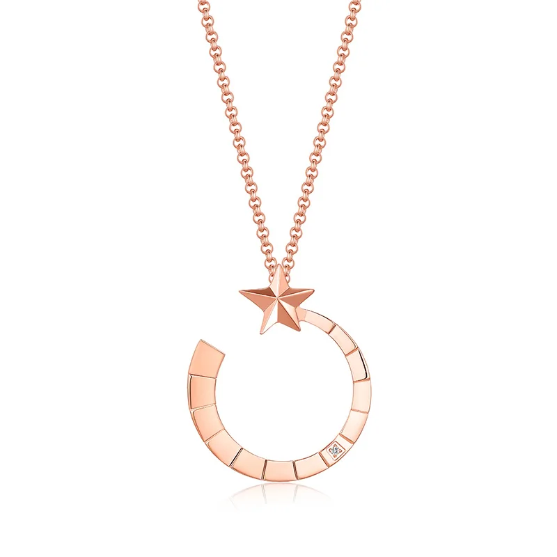 

Xuan Man Vortex Diamond Necklace Star Vortex Diamond Pendant Set of Chain Clavicle Chain Gift for Girlfriend Vortex Necklace