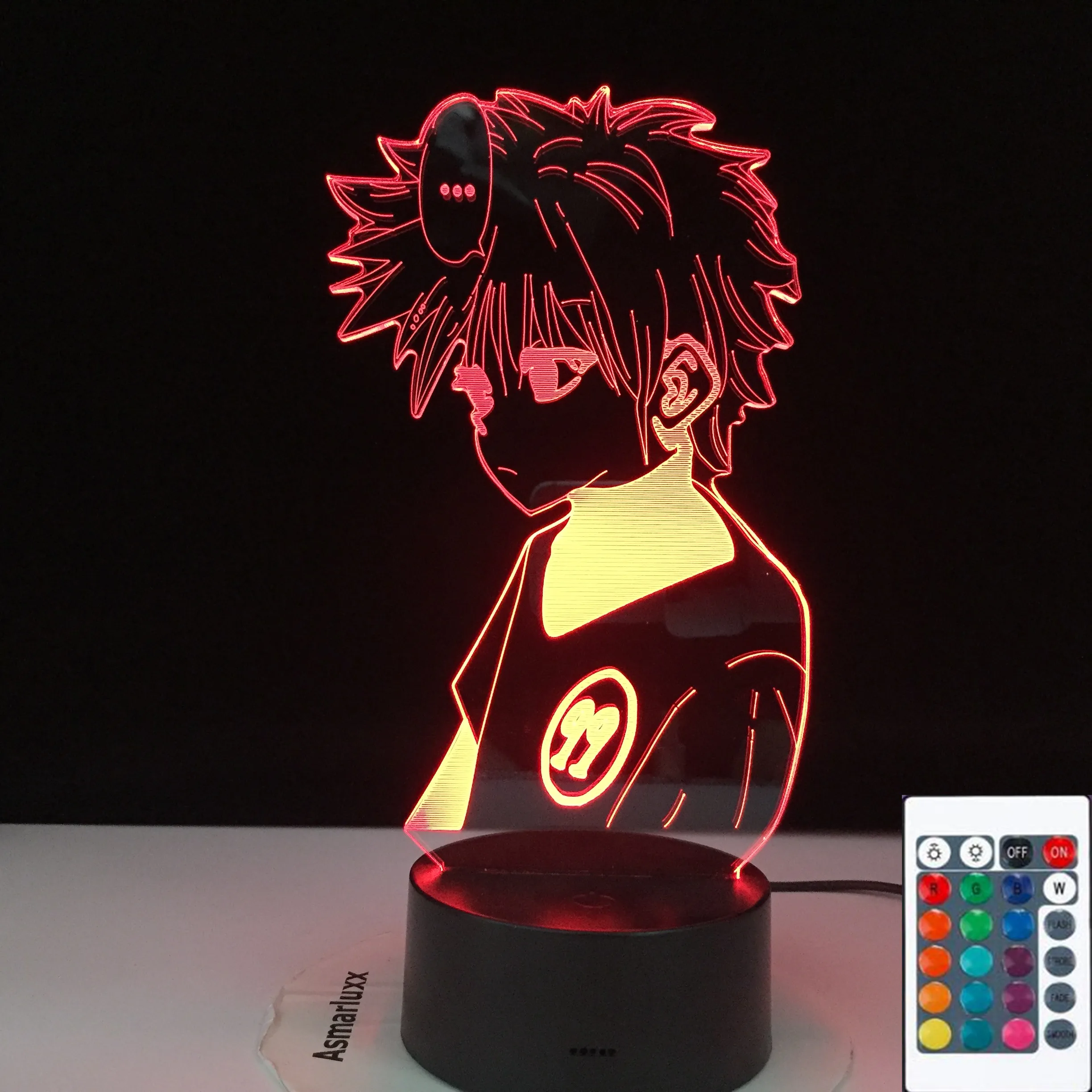 Аниме Hunter X Killua Zoldyck светодиодный Ночной светильник меняющий цвет Usb батарея