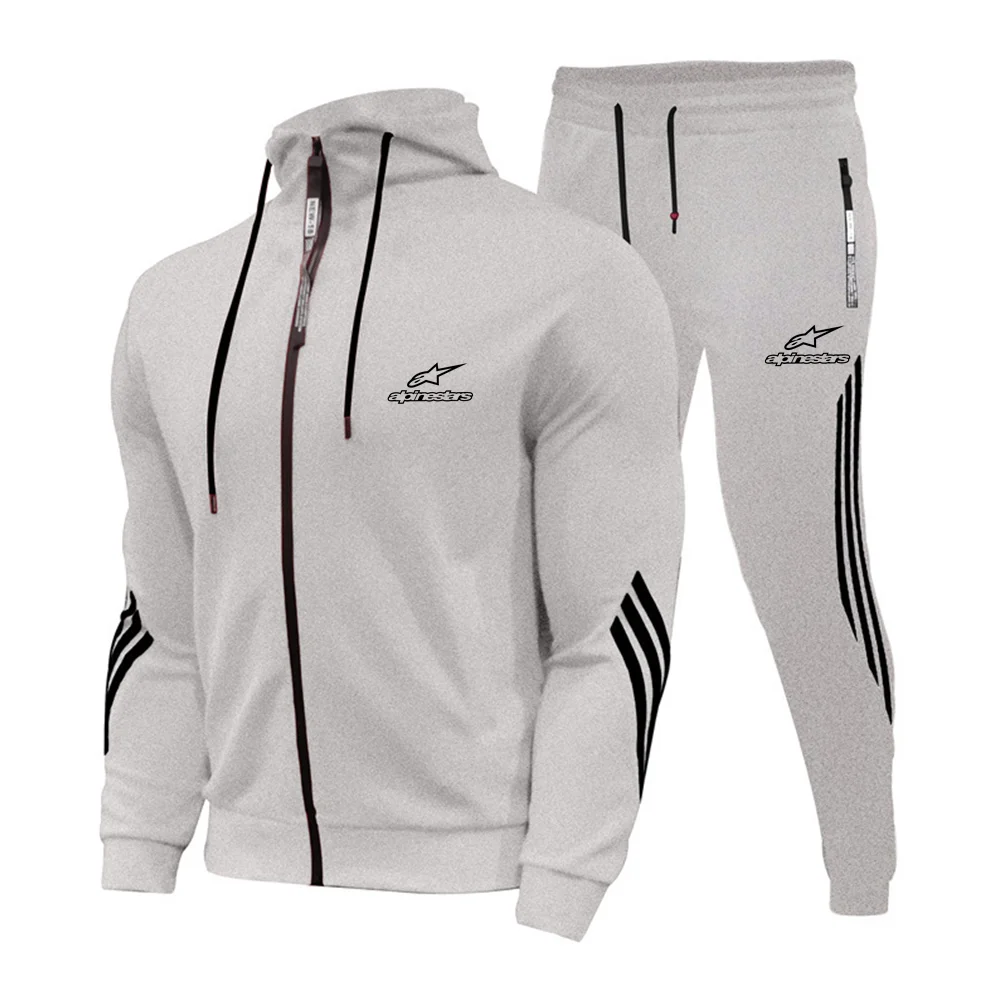 

2021 Autumn High Mountain Star Track Suit Sports Suit Male Brand Logo Design High-End Baseball Uniform Zipper Man Two Piece Suit