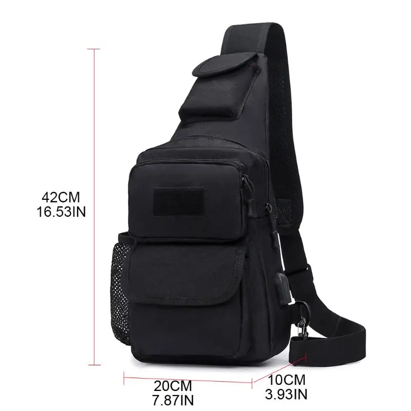 

Men's Sling Bag Nylon Chest Shoulder Crossbody Multifunction Anti Theft Outdoor Sport Purse