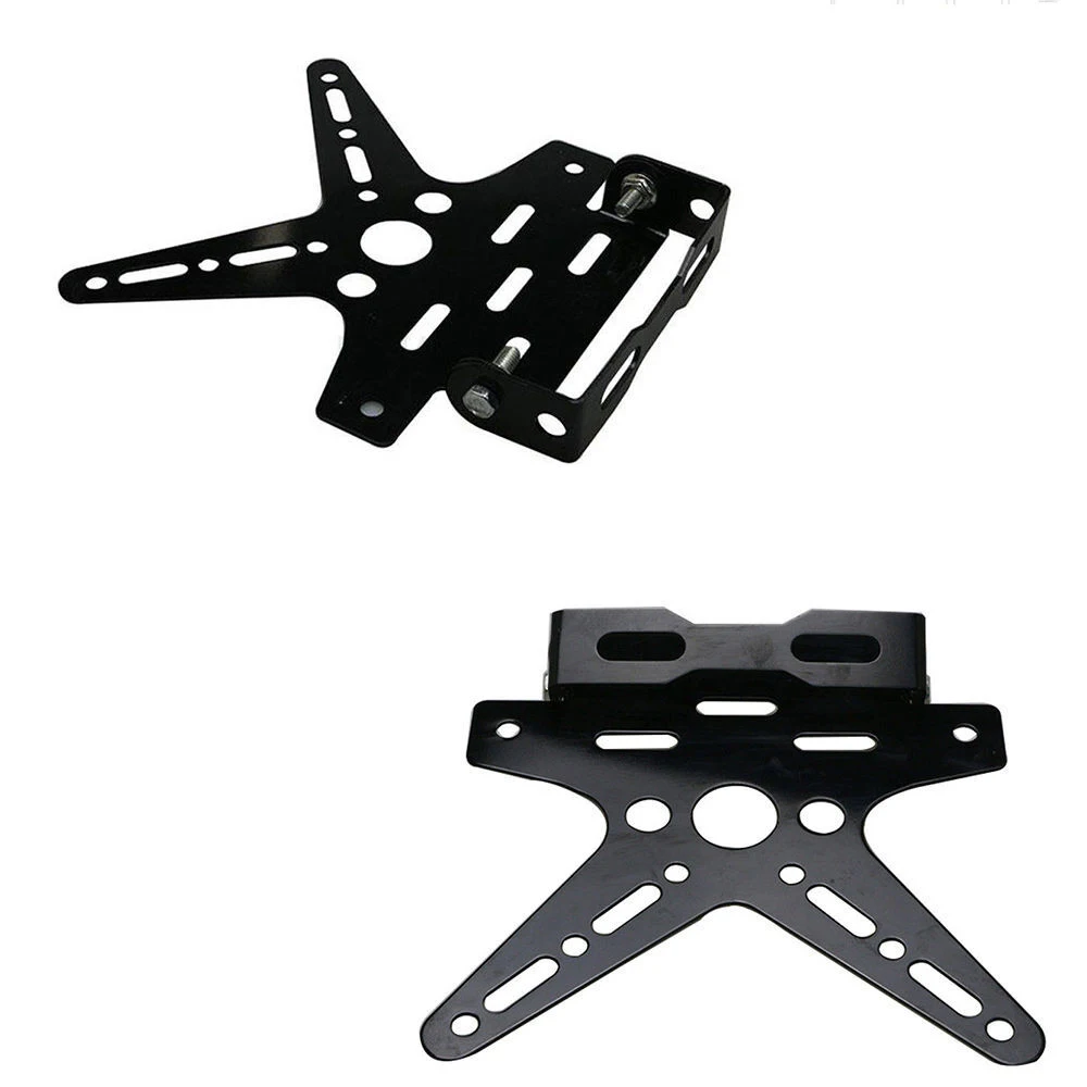 

Aluminum Alloy+Rubber Black Accessory Decal Decor License Plate Bracket Replacement Motorcycle Vehicle Adjusted 1pc Exterior