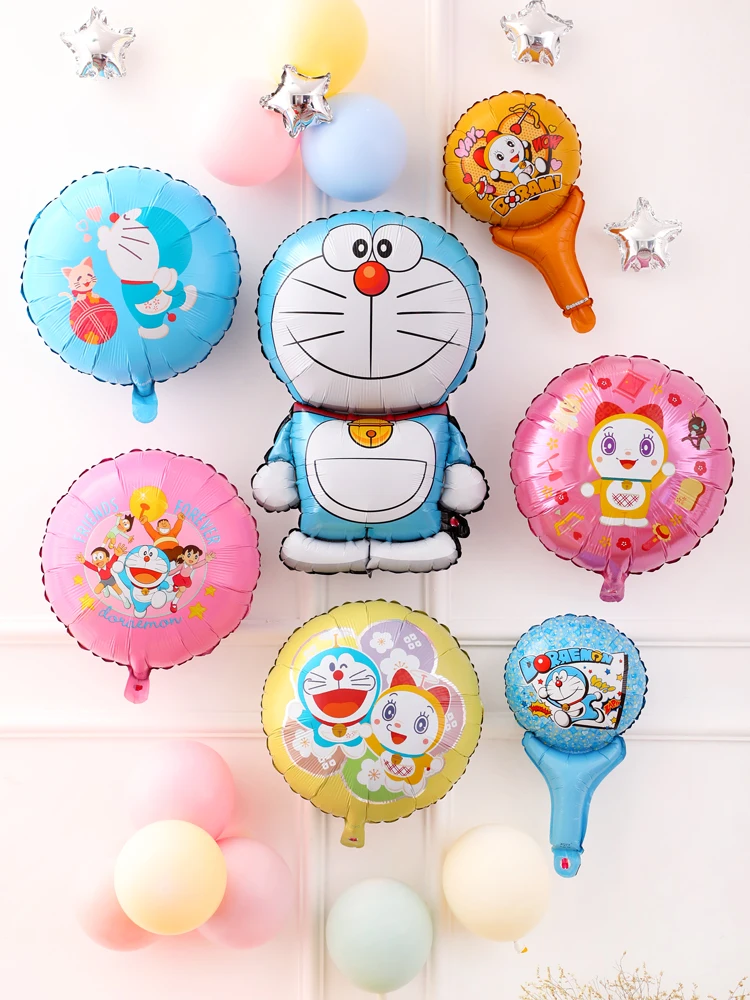 Doraemon машина кошка тема детская вечеринка для мальчика день рождения Алюминиевая