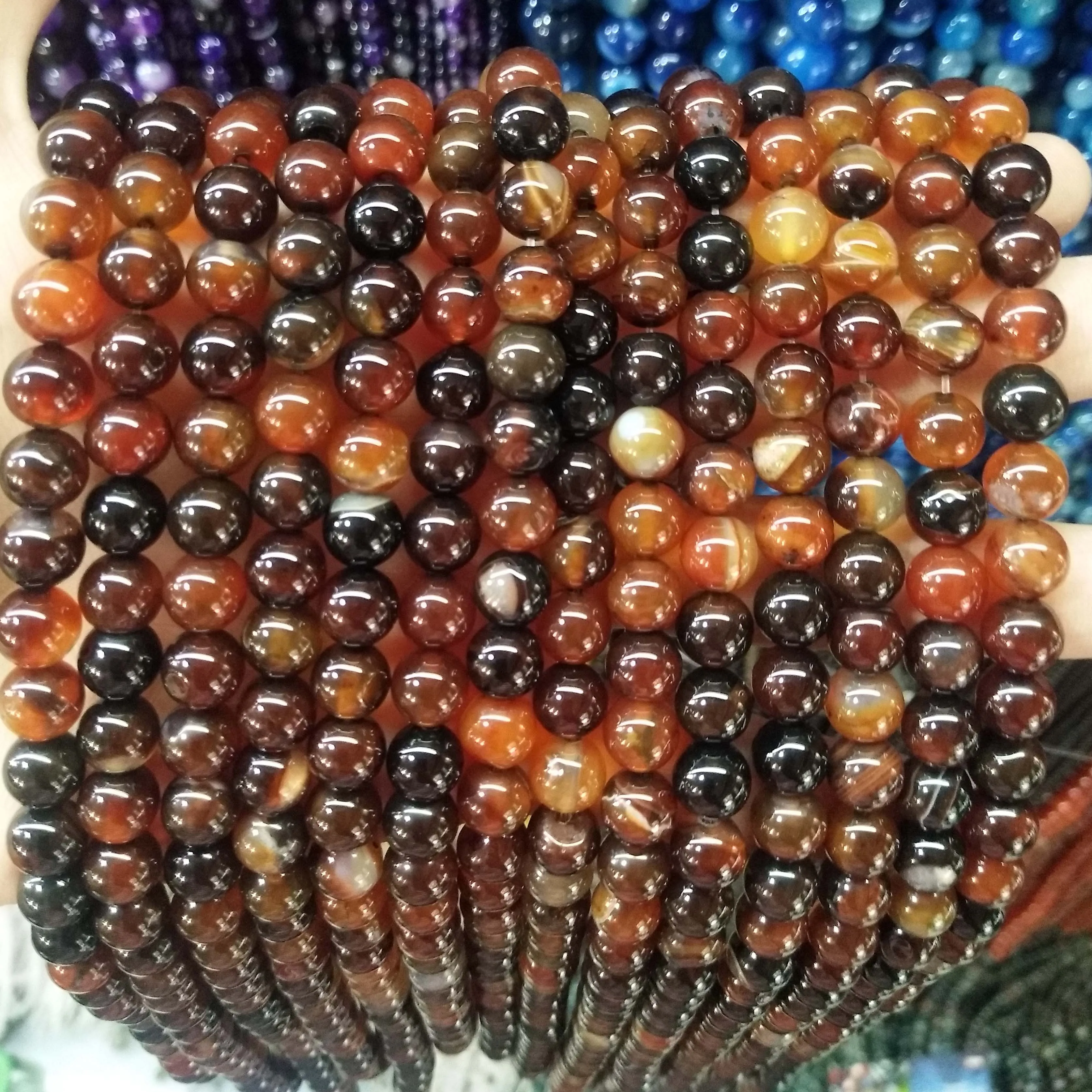 Dreamy agate Натуральный камень агат Стекло круглый незакрепленный камень бусины для самостоятельного изготовления ювелирных изделий браслет материал ожерелья 4681012 мм - Цвет: Dreamy agate