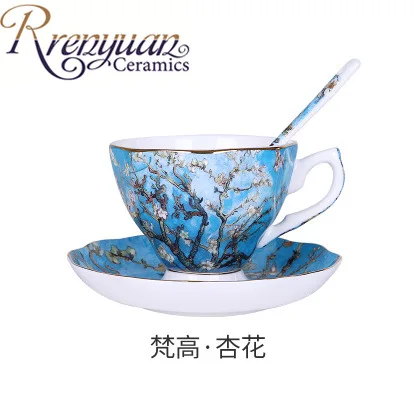 

Vintage Funny Ceramic Coffee Cup Set Flower Cute Arabic Small Teaware Coffee Cup Set Ice Turkish Canecas Drinkware BY50BD