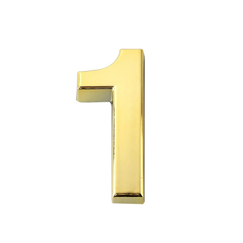 

10 Pieces Golden Self-Adhesive Door House Numbers Mailbox Numbers Street Address Numbers for Residence and Mailbox Signs 0 to 9