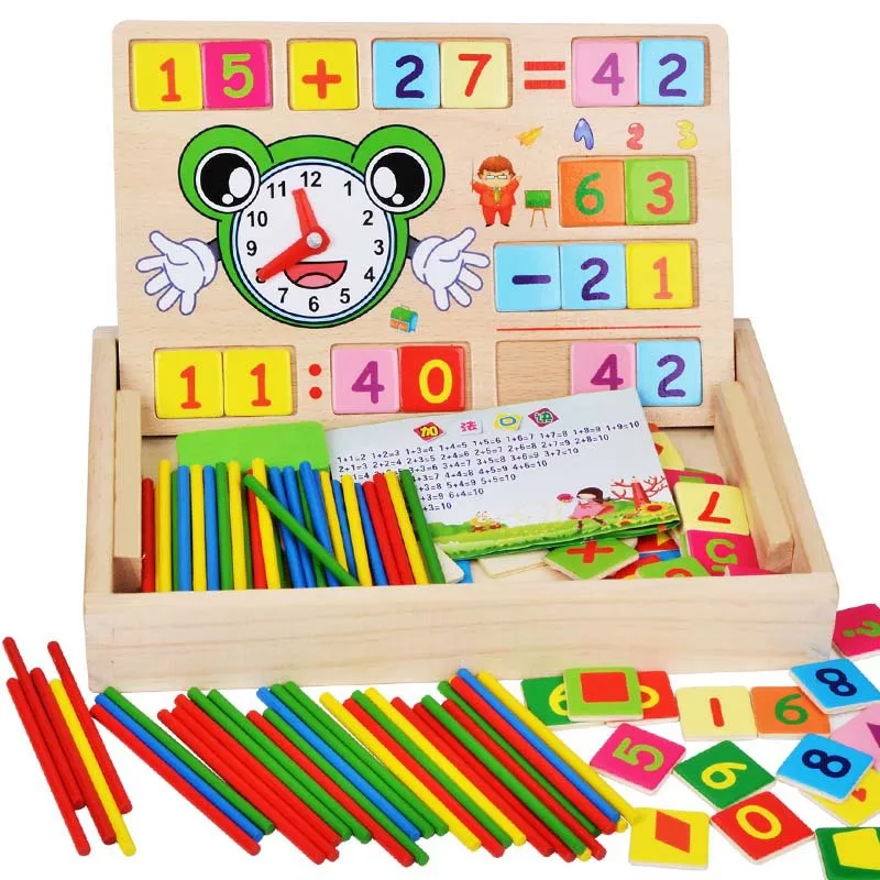 

Многофункциональные математические счетчики коробка для навыков и рисования-Дошкольное обучение и учебные пособия-деревянные обучающие и...