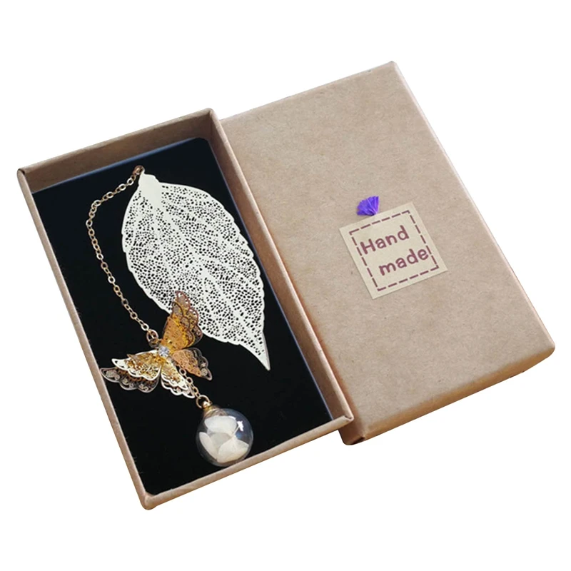

NEW Retro Vintage Leaf Bookmark Design Of Flower/Butterfly Creative Metal Bookmarks Page Holder Gift Office School Stationery
