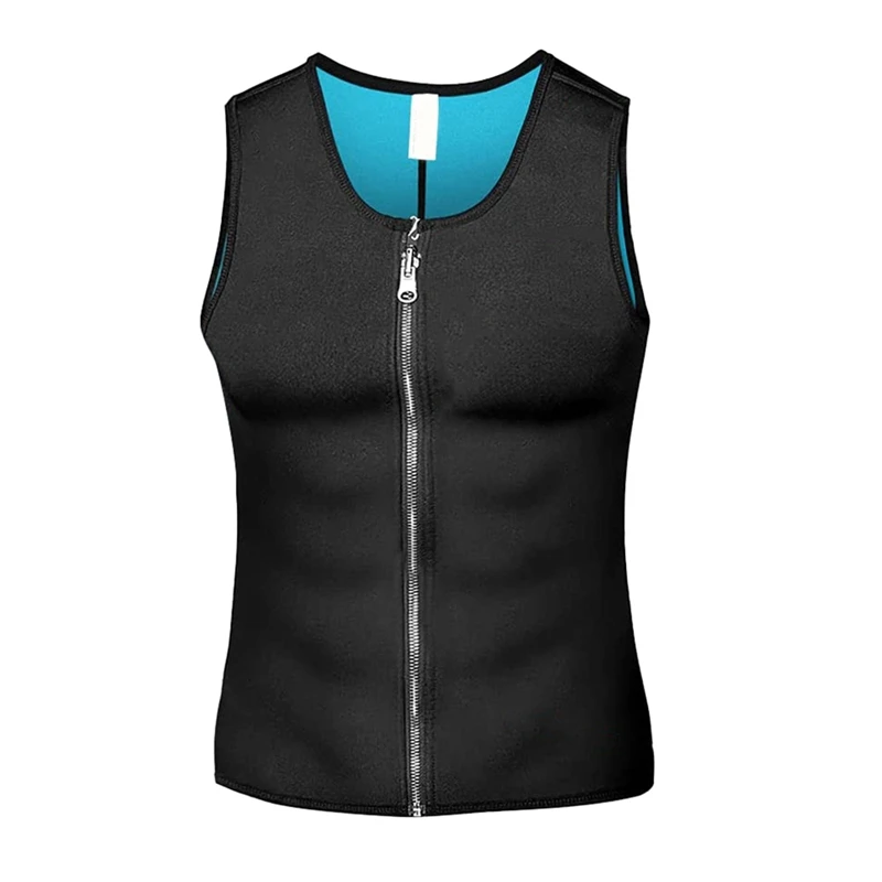 

NEW-Men Sweat Sauna Vest Men Waist Trainer Waist Trainer Body Shaper for Sport Fitness Gym Workout Tank Top