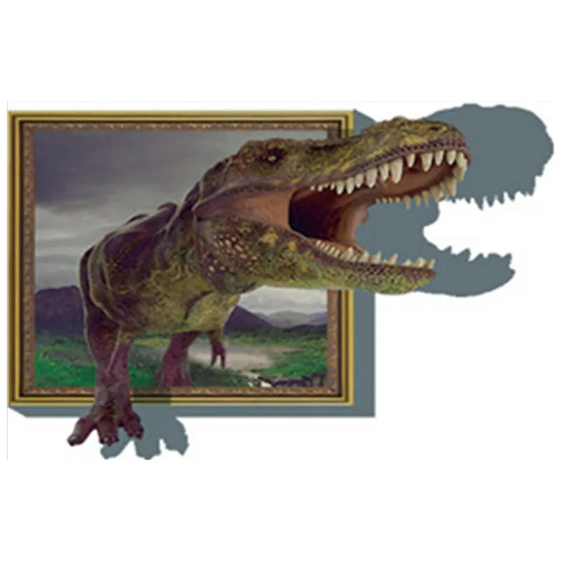 Поддельная фоторамка с динозавром настенный пейзаж Юрского периода 3d Виниловые